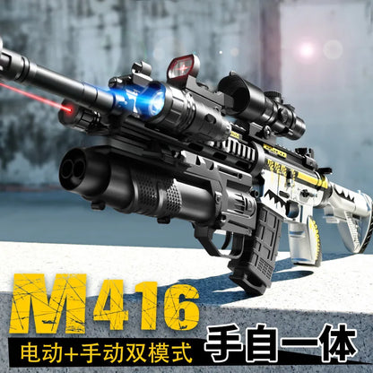 M416 Gel Gun Electric Soft Bullet Toy Gun Toy Air Rifle Gun Paintball Water Ball Gun Adults Boy Children Cs Shooting Fake Gun K6