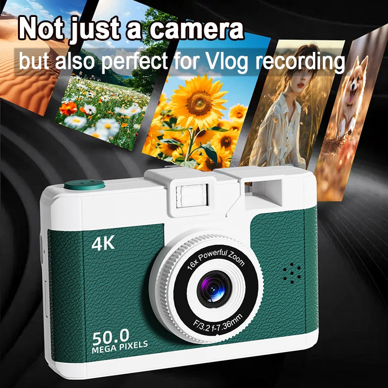WIFI FHD 1080P Camera Digital Point and Shoot Cameras with 16X Zoom Anti Shake Compact Small retro Camera