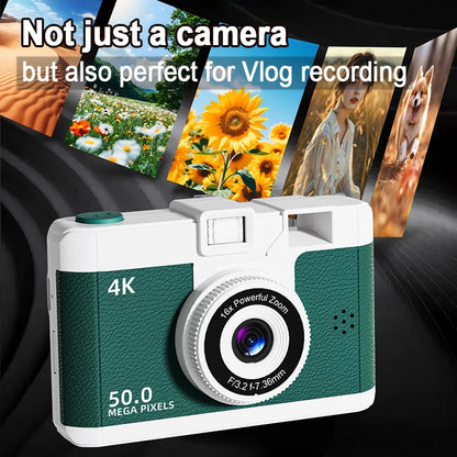 WIFI FHD 1080P Camera Digital Point and Shoot Cameras with 16X Zoom Anti Shake Compact Small retro Camera