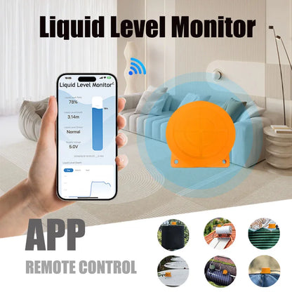 Remote Smart Home WiFi Tuya Smartlife APP Water Usage Meter Villa Apartments Remote Tank Monitor Ultrasonic Water Level Sensor