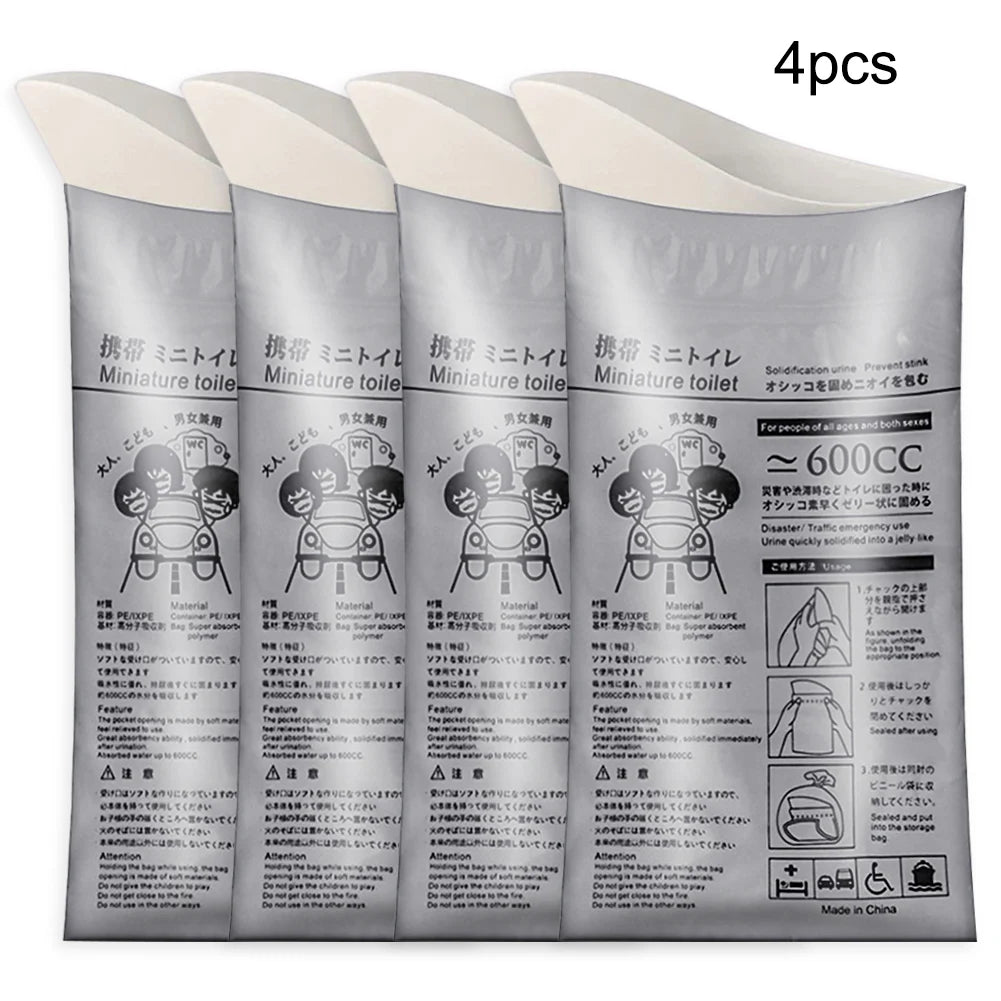 Portable Emergency Urinal Bag Outdoor Camping Pee Bags Disposable Travel Vomit Bag Mini Mobile Toilet for Men Women Children