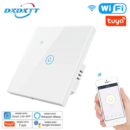 Wifi Boiler Smart Switch 40A 8000W High Power Water Heater Switches Tuya EU/US Standard Luxuray Glass Touch Timer Voice Control