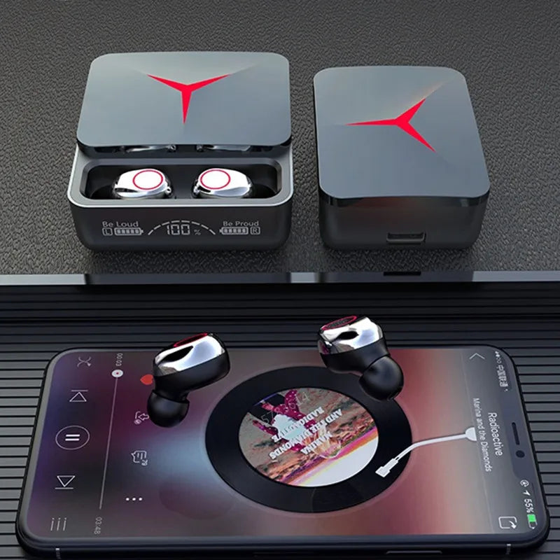 FANGTUOSI New Wireless Headphones Sliding Cover Gaming Headsets Stereo Sports Earbuds Earphones with Led Digital Display