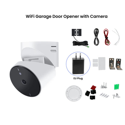 GIRIER WiFi Garage Door Opener with Security Camera 1080P Smart Garage Camera Supports 2-way Talk Night Vision Motion Detection
