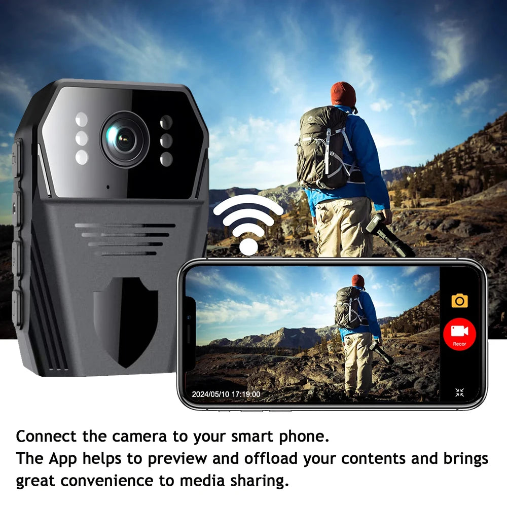 Mini Digital Camera 1080P 2K IPS DVR Video Sports DV WiFi Motion Cam IR Night Vision Camcorders Site Enforcement Recorder Record