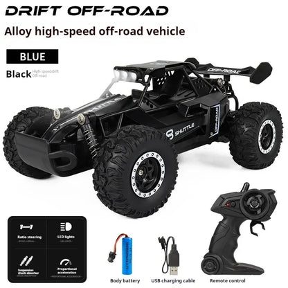exquisite rc cars gift set:20+km/h high-speed 1:16 alloy remote control car,4WD bigfoot climbing off-road rc drift car,kids toys