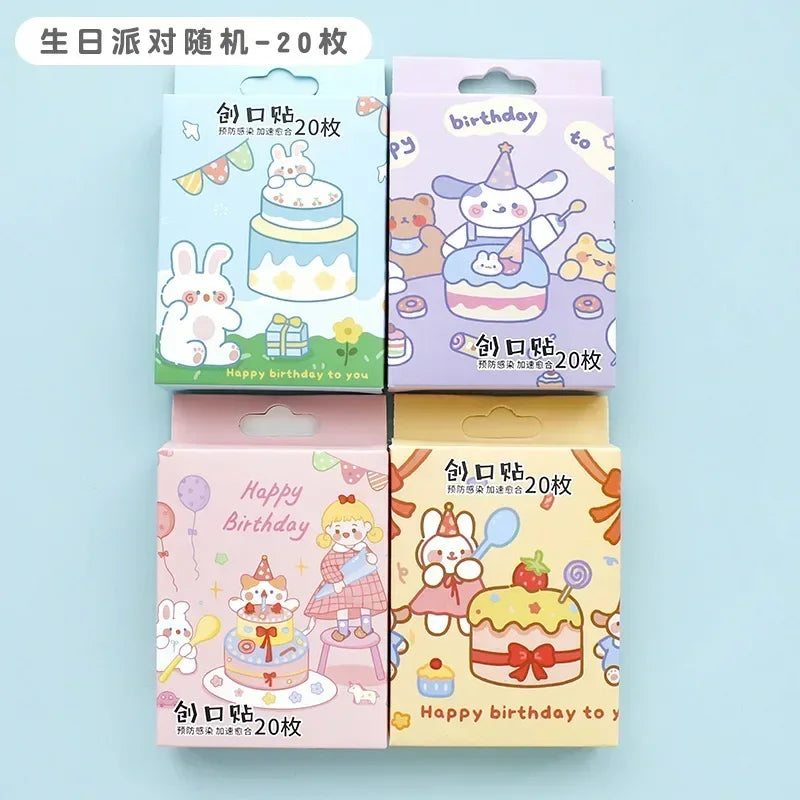 20pcs Cartoon Emergency Bandages Waterproof Bandages Medical Wound Hemostatic Patches