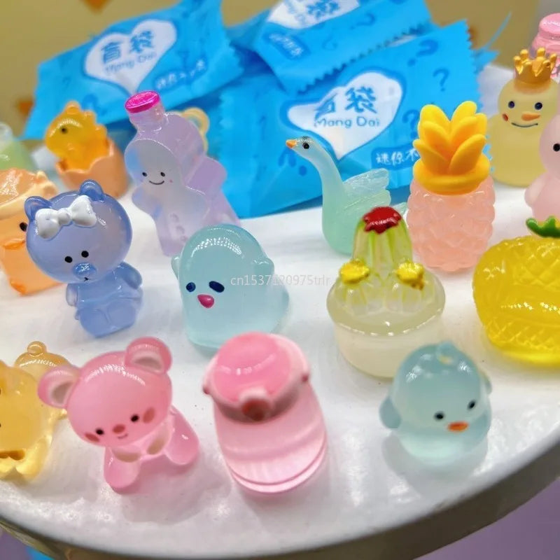 1PC Cute Mini Simulation Animal Mystery Box Toys Action Surprise Tide Play Figures Fake Candy Guess Mystery  Bag for Kids Gifts