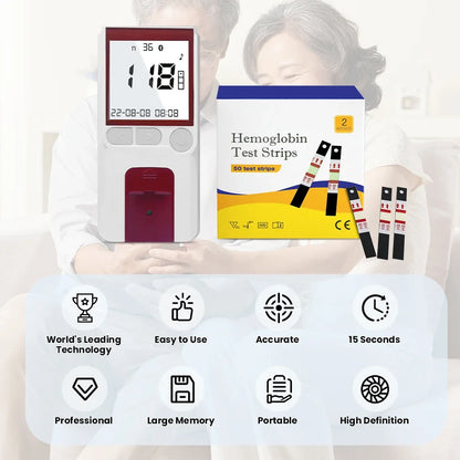 Hemoglobin Test Meter Anemia For Detection Hb And Hct Hemoglobin Analyzer Monitor ( Test strips Accessorios optinal)