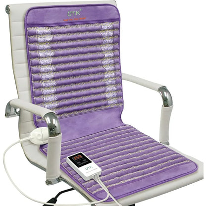 Infrared Heating Pad, Amethyst Heating Pad,Heat Chair Pad, Far Infrared Heating Pad for Lower Back, Upper Back,Memory Function