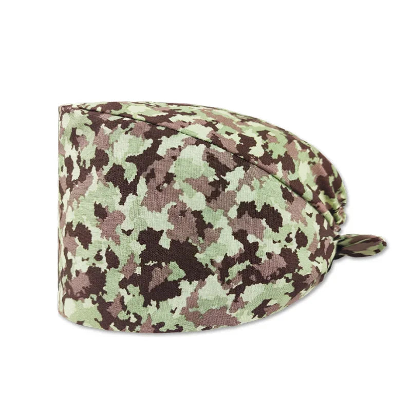 Cartoon Printed Women's Surgical Cap, 100% Pure Cotton Dental Cap, Beauty Salon Breathing and Cleaning Cap, Laboratory Work Cap