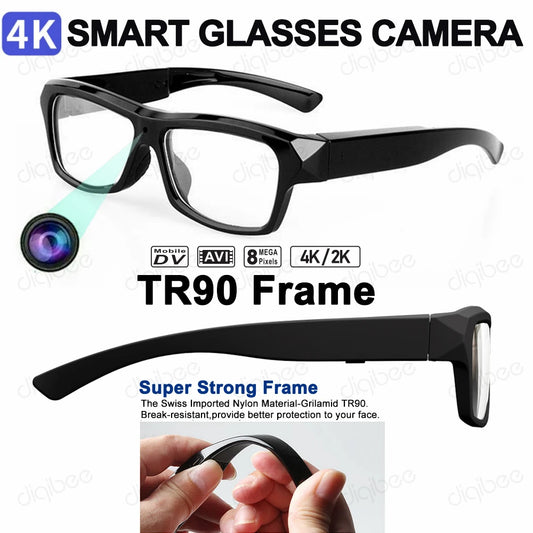 Outdoor Sports Smart Glasses Camera Sunglasses DVR Ultra HD 4K 2K or 1080P Video Recorder Mini Camcorder Eye Protection Webcam
