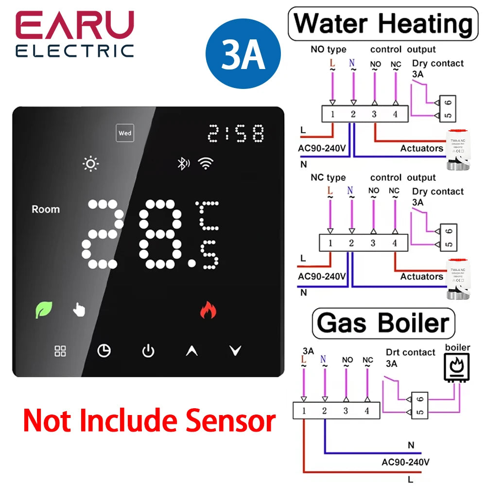 Tuya WiFi Smart Thermostat Electric Floor Heating TRV Water Gas Boiler Temperature Voice Remote Controller for Google Home Alexa