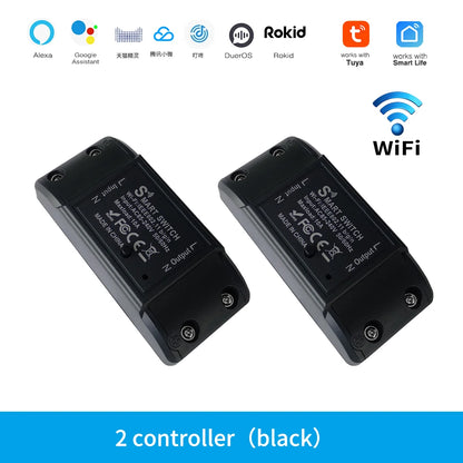 Tuya WiFi Smart Switch APP Wireless Controller Universal Breaker Timer Smart Life Work with LED Light Switch Alexa Accessories