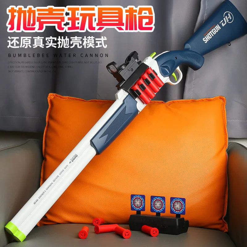 Adult Boy ouble-barrel rifle casing Spray s686 Shell Throwing Soft Bullet Battle Weapon Model Soft Bullet Toy Gun Children Gifts