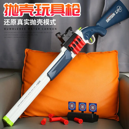 Adult Boy ouble-barrel rifle casing Spray s686 Shell Throwing Soft Bullet Battle Weapon Model Soft Bullet Toy Gun Children Gifts