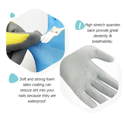 Children's Durable Gloves Labor Protection Waterproof Protective Gloves Non-Slip Children Safety Yard Work Gloves Latex Gloves