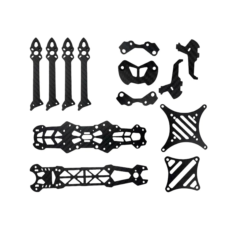 Customized Carbon Plate Drones Accessories CNC Machining Set  Drone Frame  Carbon Fiber Frame FPV