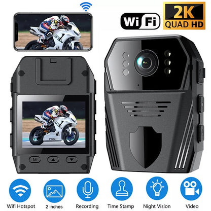 Mini Digital Camera 1080P 2K IPS DVR Video Sports DV WiFi Motion Cam IR Night Vision Camcorders Site Enforcement Recorder Record