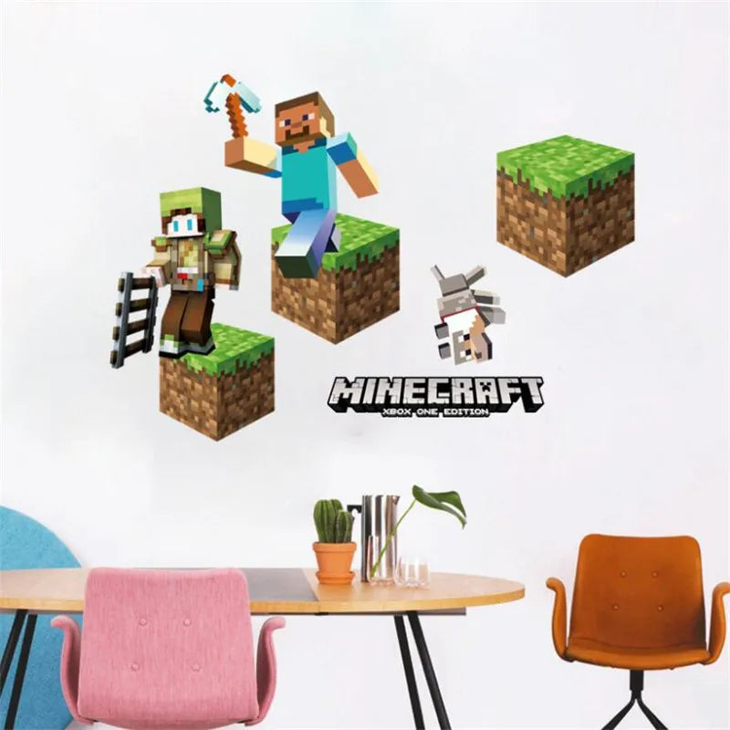 3D Cartoon Games Wall Stickers  Gifts for children wall stickers for kids   Environmental PVC decoration for wall