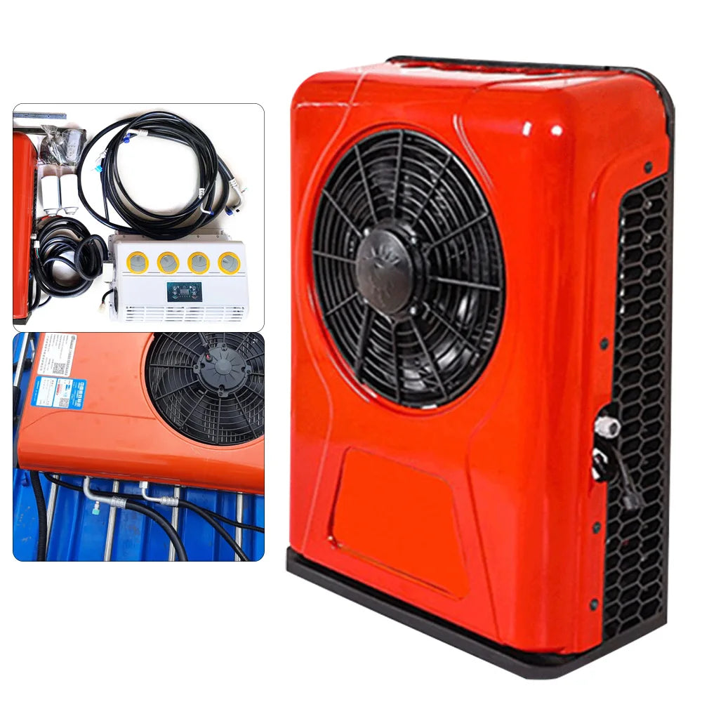 800W 12V 4 Gears Electric Universal Driven Bus Pickup Truck Air Conditioner Outdoor and Indoor Unit Air-conditioner for Cooling