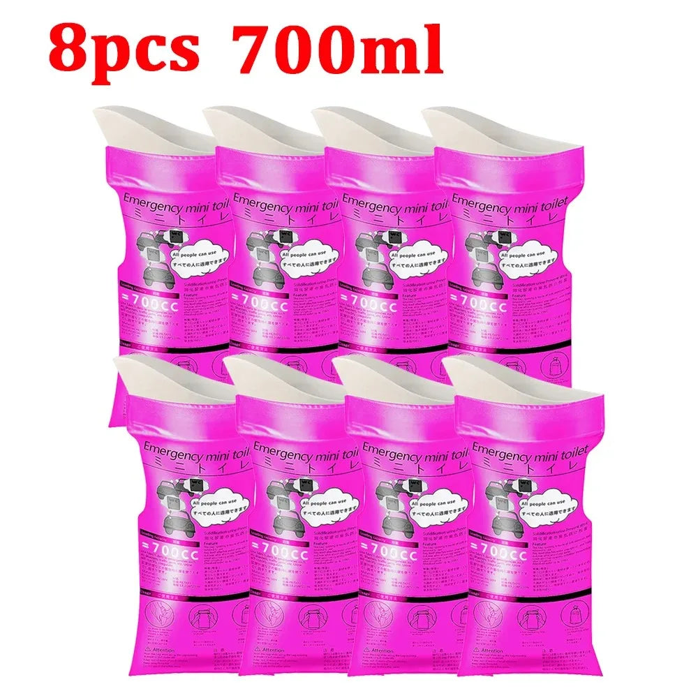 4-20pc 600/750ml Portable Urine Bag for for Men Women Kids Outdoor Camping Travel Car Jam Emergency Toilets Disposable Urine Bag