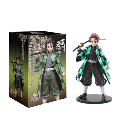 Demon Slayer Action Figure Anime Same Style Doll Toy Kamado Tanjiro Nezuko Zenitsu Collection Model PVC Material Birthday Gifts