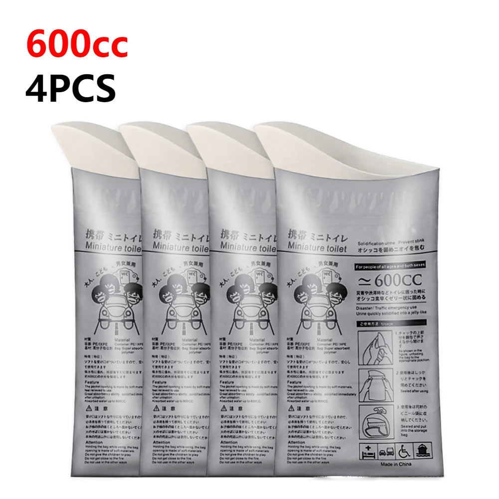 Outdoor Emergency Urinate Bags 700ml Disposable Travel Mini Mobile Toilet Portable Urine Bag Unisex Pee Bag for Female Baby Male