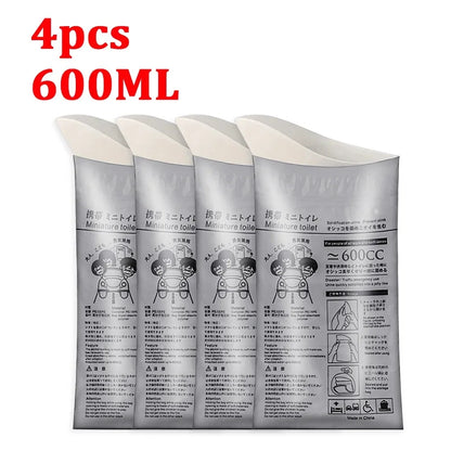 4-20pc 600/750ml Portable Urine Bag for for Men Women Kids Outdoor Camping Travel Car Jam Emergency Toilets Disposable Urine Bag
