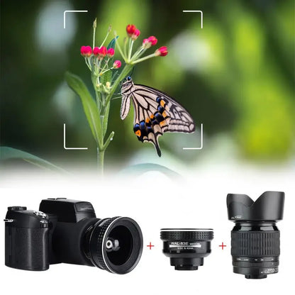 HD 2024 POLO Camera Digital Camera 33Million Pixel Auto Focus Professional SLR Video Camera 24X Optical Zoom Three Lens Bag