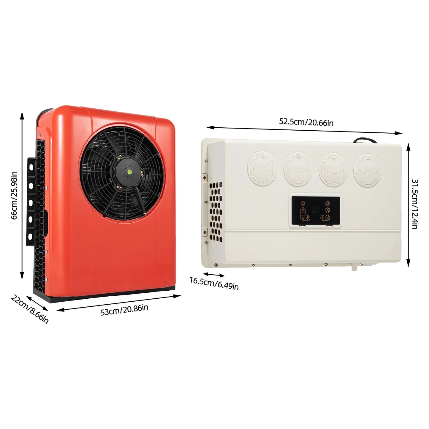 800W 12V 4 Gears Electric Universal Driven Bus Pickup Truck Air Conditioner Outdoor and Indoor Unit Air-conditioner for Cooling