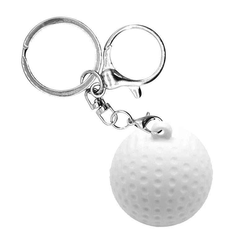 1PCS 3D Basketball Keychain Football Tennis Golf Ball Keyring Fit Car Key Accessories Sports Competition Souvenirs Friends Gift