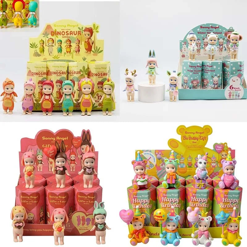 1Set Sonny Angel Blind Box 20th XMAS Love Hippers Back Dreaming Fruit Vegetable Series Toys Adult Figure Doll Valentine's Day