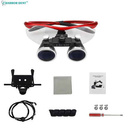Dental Loupes 3.5x2.5x 320-420mm Goggles Lab Medical Binocular Magnifier Dental Surgery Surgical Optical lens magnifying Glass