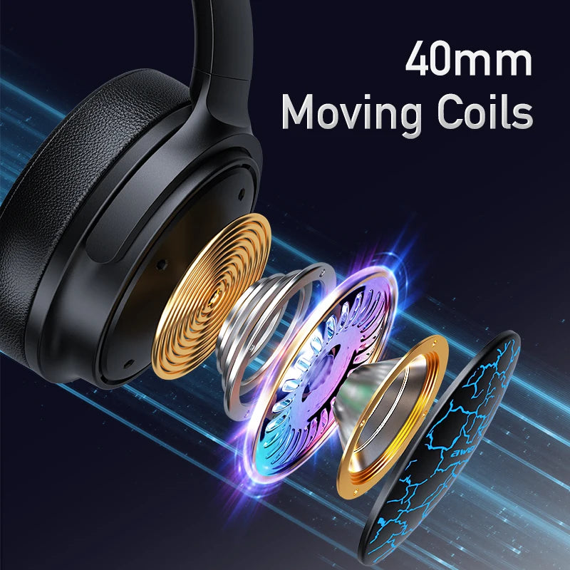 Awei A780 Pro Wireless Bluetooth Earphones V5.3 For Bass Stereo Sound Headphones Long Battery Time Gaming Headset Gamer with Mic