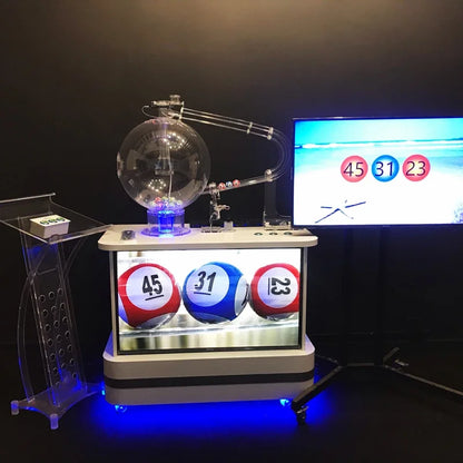 Air Mix Lottery Ball Machine with elegant looking for lucky draw 1D 2D 3D 4D 5D 6D lotto games