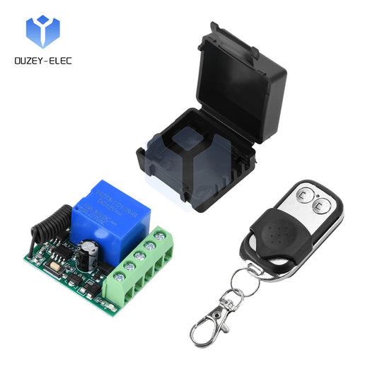 DC12V 433MHz Wireless Transmitter Receiver Module Single Relay Wireless Remote Control Switch Kit Smart Automation Module