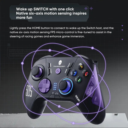 THUNDEROBOT G50S Wireless Gamepad 1000Hz Return Rate Three Mode Gaming Controller with Hall Trigger for PC/Nintendo Switch/Phone