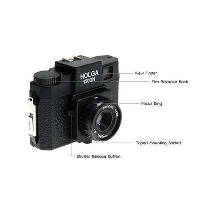 New Holga 120N Retro Point And Shoot Film Camera Lomo Manual Prime Film Camera Lomography Lomo Kodak Fujifilm black