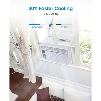 5,000 BTU Small Window Air Conditioner - Cool Up To 150 Sq.ft. with Manual Adjustable Fan and Cooling Modes, for Small Room