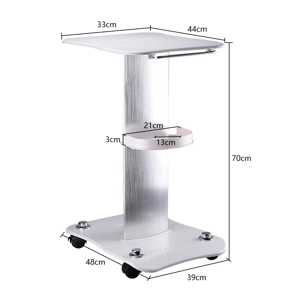 Medical Trolley Mobile Shelf Table Dental Unit Portable Cart with Swivel Brake Wheels and Socket for Dental Clinic Dentist Tools