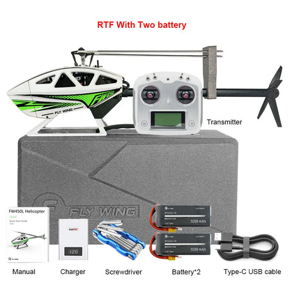 FLYWING FW450 RC 6CH 3D FW450L V3 Smart GPS FBL Gyro Helicopter  RTF H1 Flight Controller Brushless Motor Drone Quadcopter