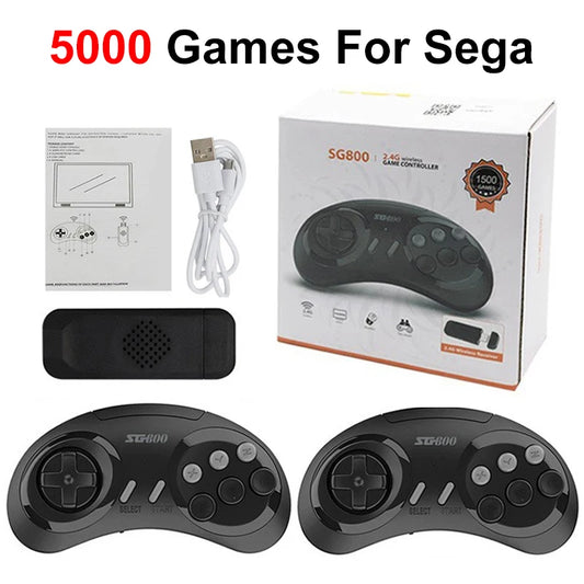 SG800 Retro Game Console HD TV Video Game Stick 16 Bit For Sega Genesis Built-in 4000 Classic Games with Controllers Gamepad