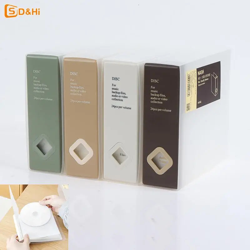 1PC CD Case 24 CD Capacity Storage Box For Bedroom Car Special CD Package CD Finishing Box Bedroom Car CD Case