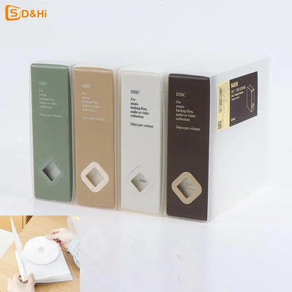 1PC CD Case 24 CD Capacity Storage Box For Bedroom Car Special CD Package CD Finishing Box Bedroom Car CD Case