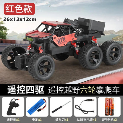 New 1/18 Rc Electric Car Fall Resistant Boy Toy Gift Six Wheel Drive Racing Car Remote Control Car Cross-Country Climbing Gift