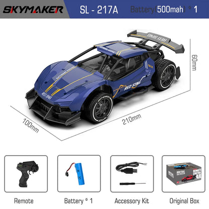 RC Metal Car Toys 1/24 2.4G High Speed Remote Control Mini Scale Model Vehicle Electric Metal RC Car Toys for Boys Children Gift