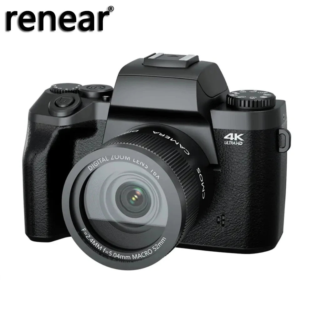 Auto Focus 64MP Digital Camera SLR DSLR For Photography 4K 60FPS Vlog Camcorder 4 Inch 16X Zoom Touch Youtube Livestream Webcam