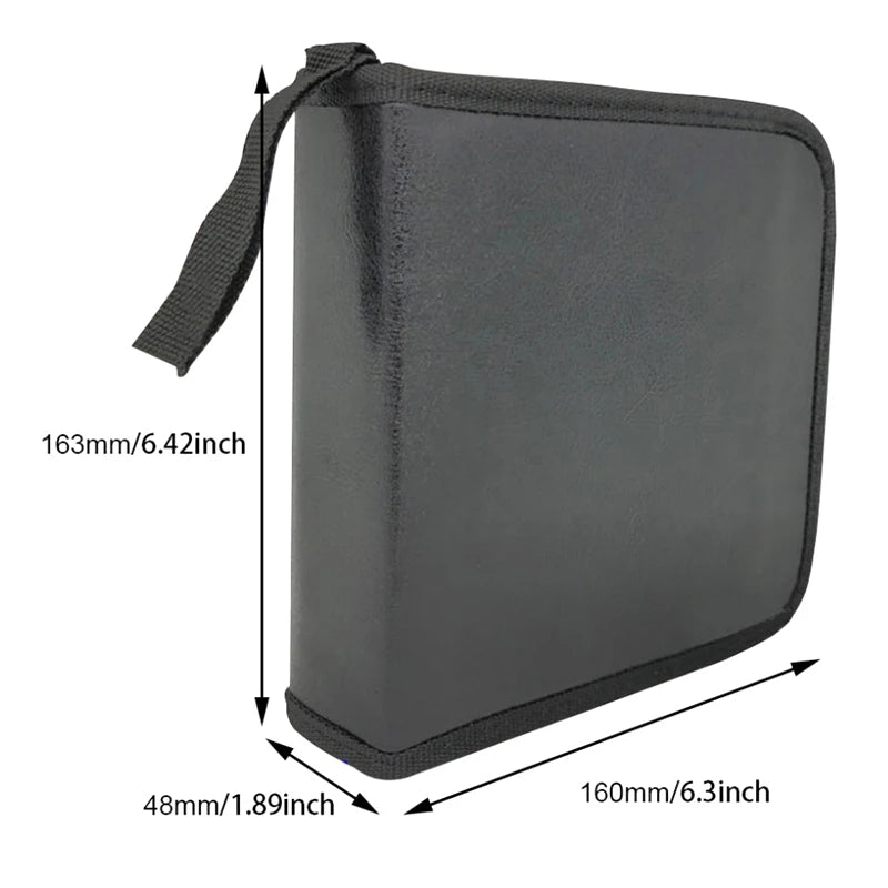 40 Disc CD Storage Bag Case Double-side Hard Album Home DVD Organizer Box