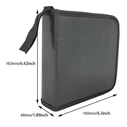 40 Disc CD Storage Bag Case Double-side Hard Album Home DVD Organizer Box